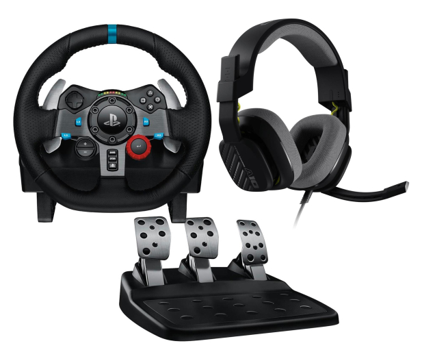 Logitech G29 PC/PS3/PS4/PS5 + słuchawki Astro A10 (czarny) - 1612378 - zdjęcie